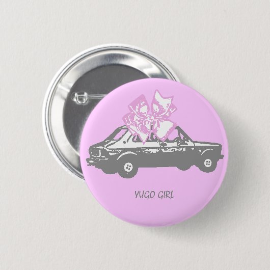 Yugo-Mädchen Button (Vorne & Hinten)