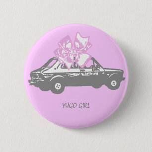 Yugo-Mädchen Button