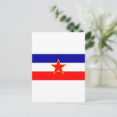 YUGOSLAVIA FLAG POSTKARTE (Stehend Vorderseite)