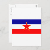 YUGOSLAVIA FLAG POSTKARTE (Vorne/Hinten)