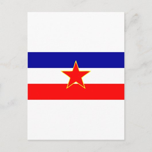 YUGOSLAVIA FLAG POSTKARTE (Vorderseite)