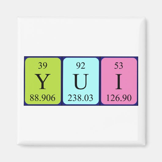 Yui Periodenmagnet Magnet (Vorne)