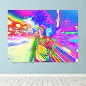 Yuji in Santa Monica Leinwanddruck (Insitu (Holzboden))