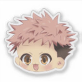 Yuji inspirierter Chibi Aufkleber (Vorderseite)