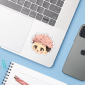 Yuji inspirierter Chibi Aufkleber (Laptop mit iPhone)