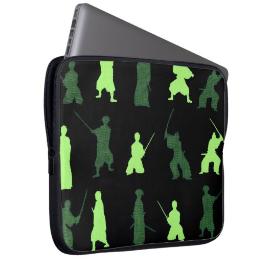 Yuji Samurai Pattern Laptopschutzhülle (Vorne Rechts)