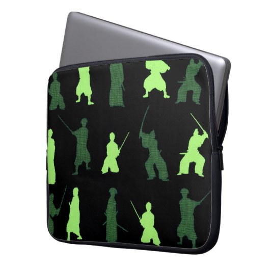 Yuji Samurai Pattern Laptopschutzhülle (Vorderseite Links)