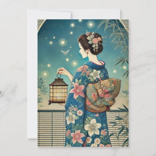 Yukata - Tee-Party Einladung (Vorderseite)