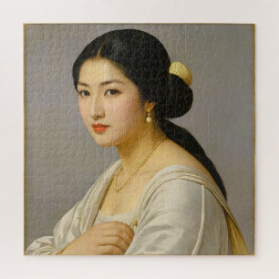 "Yuki Mori" Frauenporträt in feiner Kunst Puzzle