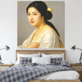 "Yuki Mori" Kunsthandwerk Leinwanddruck (Insitu (Schlafzimmer))