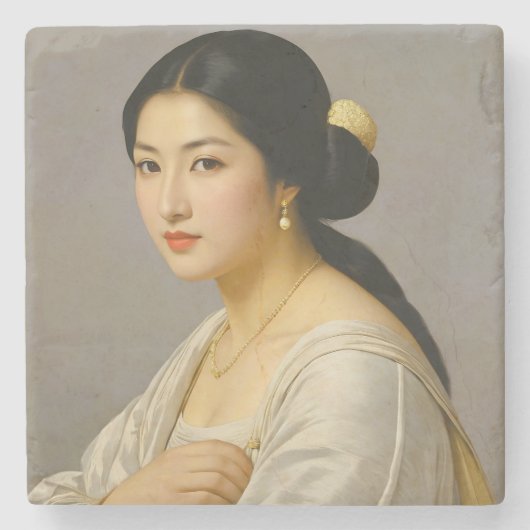 "Yuki Mori" Kunsthandwerk Steinuntersetzer (Vorderseite)