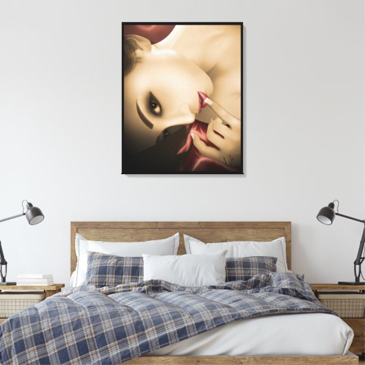 Yuki Wrapped Leinwanddruck (Insitu (Schlafzimmer))