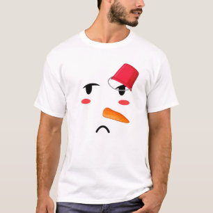 Yukidaruma Snowman-Gesicht mit Carrot I Kawaii Ani T-Shirt