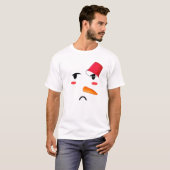 Yukidaruma Snowman-Gesicht mit Carrot I Kawaii Ani T-Shirt (Vorne ganz)