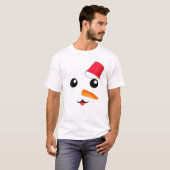 Yukidaruma Snowman-Gesicht mit Carrot I Kawaii Ani T-Shirt (Vorne ganz)