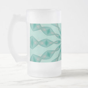 Yukka Green und Hint von rosa Kaleidoskop Mattglas Bierglas