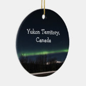 Yukon-Aurora Borealis; Yukon-Territoriums-Andenken Keramikornament (Rechts)