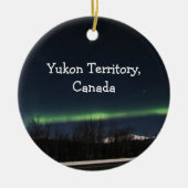 Yukon-Aurora Borealis; Yukon-Territoriums-Andenken Keramikornament (Vorne)