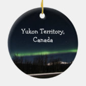 Yukon-Aurora Borealis; Yukon-Territoriums-Andenken Keramikornament (Hinten)