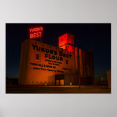 Yukon' Best Flour Neon Night Artistic View  Poster (Vorne)