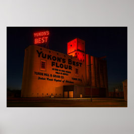 Yukon' Best Flour Neon Night Artistic View  Poster