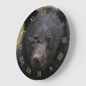Yukon Black Bear & Wilderness Foto Art Große Wanduhr (Winkel)