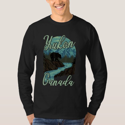 Yukon Canada Nature Bear Mountains Attire For Men T-Shirt (Vorderseite)