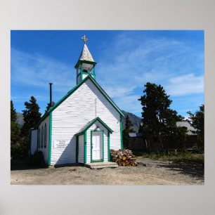 Yukon Church in Carcross, Kanada Poster