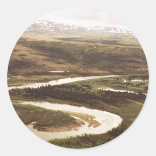 Yukon-Dreieck Runder Aufkleber