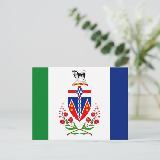 YUKON FLAG POSTKARTE (Stehend Vorderseite)