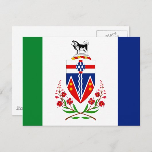 YUKON FLAG POSTKARTE (Vorne/Hinten)
