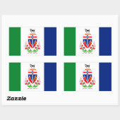 YUKON Flag Rechteckiger Aufkleber (Blatt)