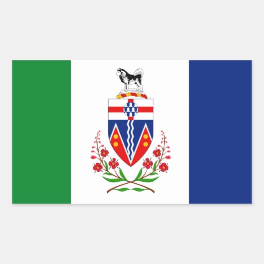 YUKON Flag Rechteckiger Aufkleber (Vorderseite)