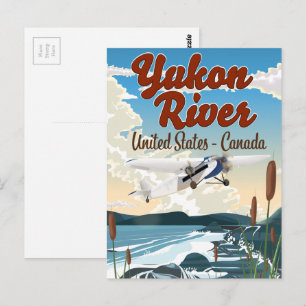 Yukon-Fluss USA Kanada Reiseplakat Postkarte