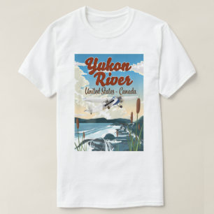 Yukon-Fluss USA Kanada Reiseplakat T-Shirt