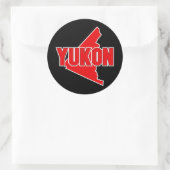 Yukon-Gebiet Runder Aufkleber (Tasche)