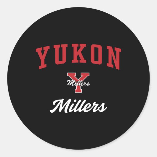Yukon High School Millers Runder Aufkleber (Vorderseite)
