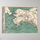 YUKON KLONDIKE GOLD RUSH MAP 1897 POSTER (Vorne)