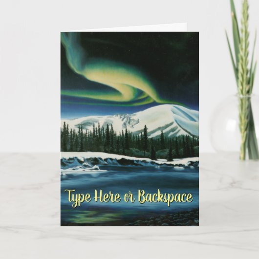 Yukon Landscape Art Cards Personalisiert Karte (Vorderseite)