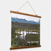 Yukon Pond Wandteppich Mit Holzrahmen (Gewinkelt)
