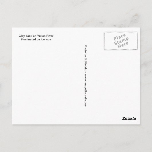 Yukon River Ton Bank Postkarte (Rückseite)
