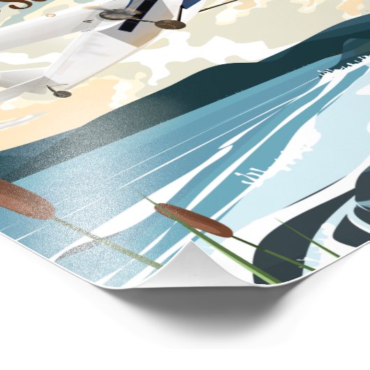 Yukon River USA Kanada Reiseplakat Fotodruck (Ecke)