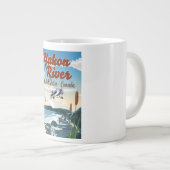 Yukon River USA Kanada Reiseplakat Jumbo-Tasse (Vorderseite Rechts)