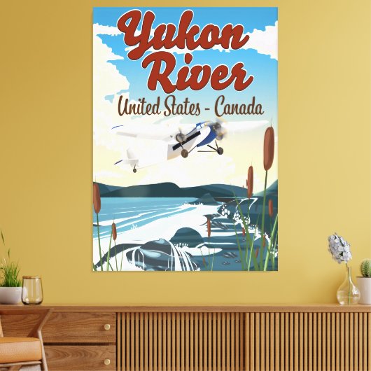 Yukon River USA Kanada Reiseplakat Leinwanddruck (Insitu (Wohnzimmer))