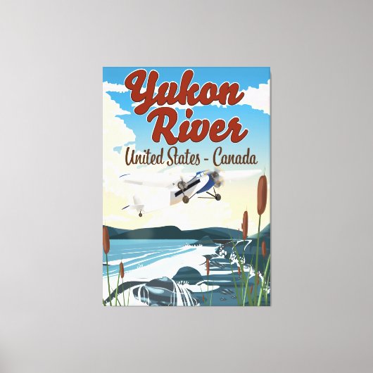 Yukon River USA Kanada Reiseplakat Leinwanddruck (Vorderseite)