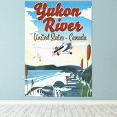 Yukon River USA Kanada Reiseplakat Leinwanddruck (Insitu (Holzboden))