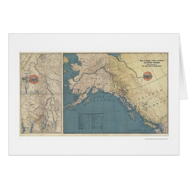 Yukon-Territoriums-Alaska-Karte 1904 (Vorderseite (Horizontal))