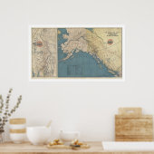 Yukon Territory Alaska Karte 1904 Poster (Küche)