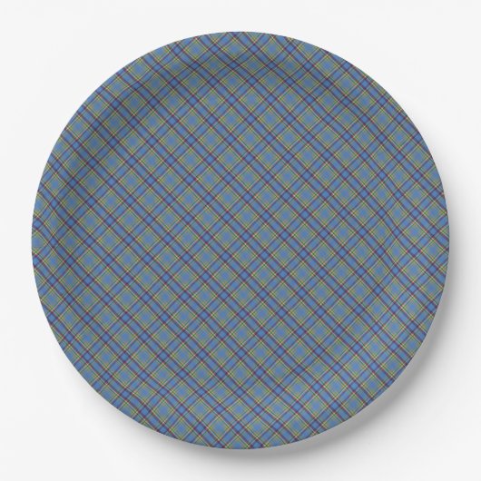 Yukon Territory Tartan  Paper Plates Pappteller (Vorderseite)