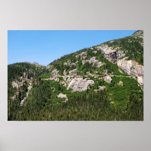 Yukon Train on a Mountainside, Kanada Poster (Vorne)